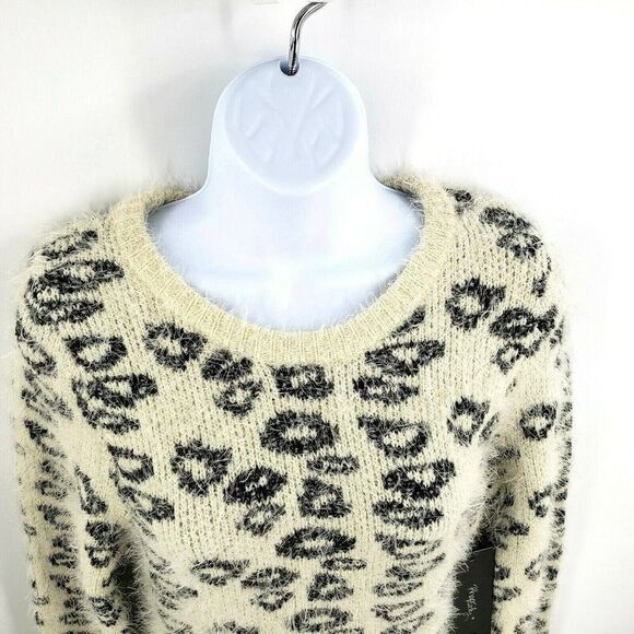 Rhapsody Sweater Dress XS Animal Print Cozy Shaggy Eyelash Fuzzy Knit New - Picture 5 of 12